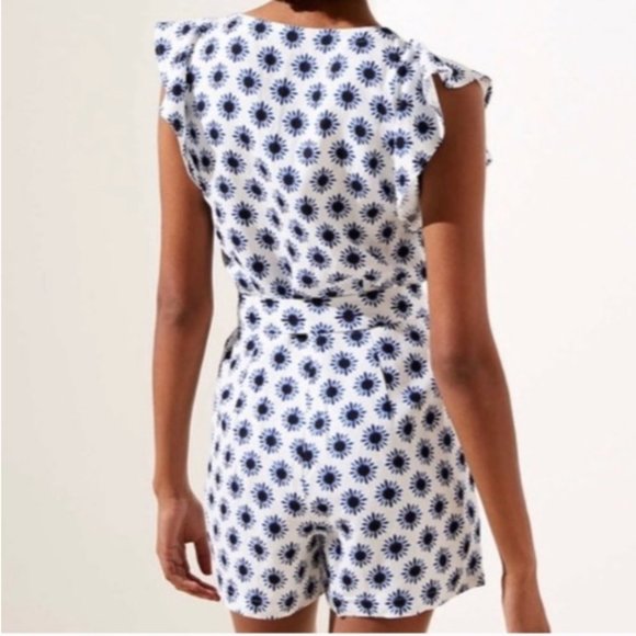 Loft Plus Flutter Sleeve Linen Romper - Picture 2 of 3